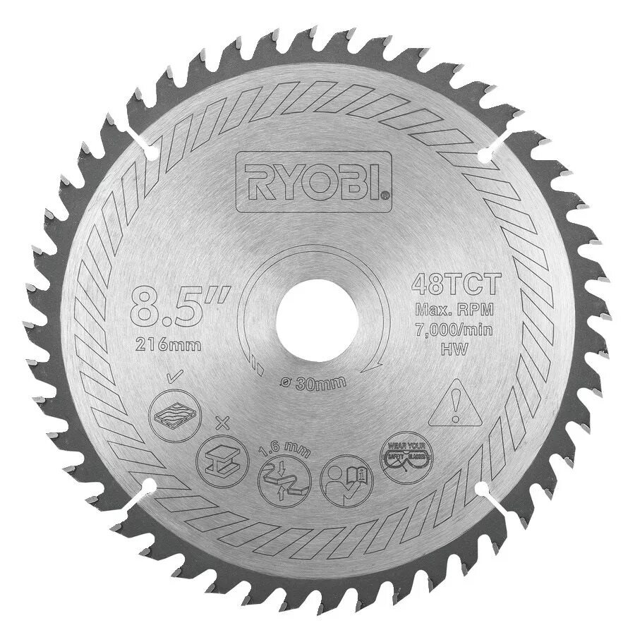 Пильный диск для lcs180/rwsl1801m (150х10х1.5 мм; 18 зубьев) Ryobi csb150a1 5132002579. Пильный диск Ryobi sb254t48a1. Диск пильный 216х30. Пильный диск Ryobi sb216t48a1.