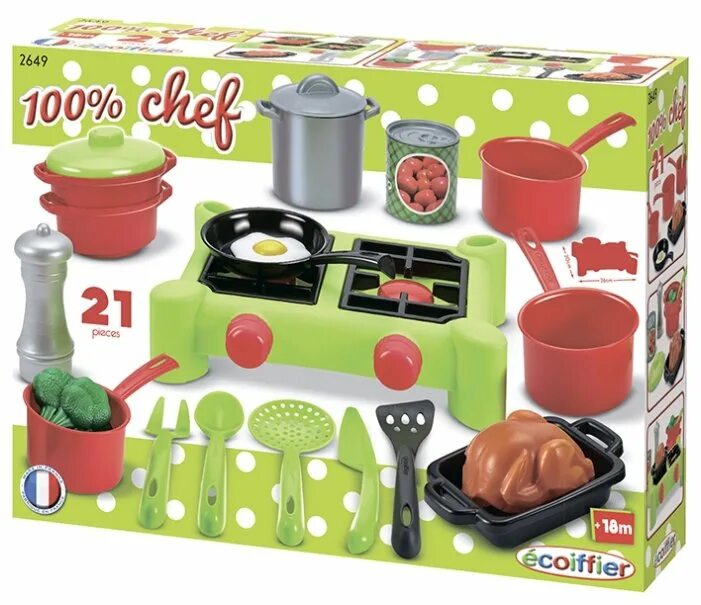 Набор ecoiffier 2649. Игровой набор Kitchen Laf. Игровой набор кухонной посуды артикул zv954611. Набор игрушечной посуды.