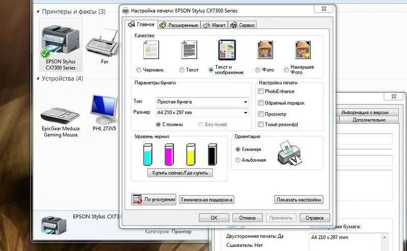 Программы нужные для принтера. Двусторонняя печать на принтере Эпсон. Как настроить принтер Epson cx7300. Принтер Эпсон л3100 не печатает. Настройки печати принтера Эпсон.