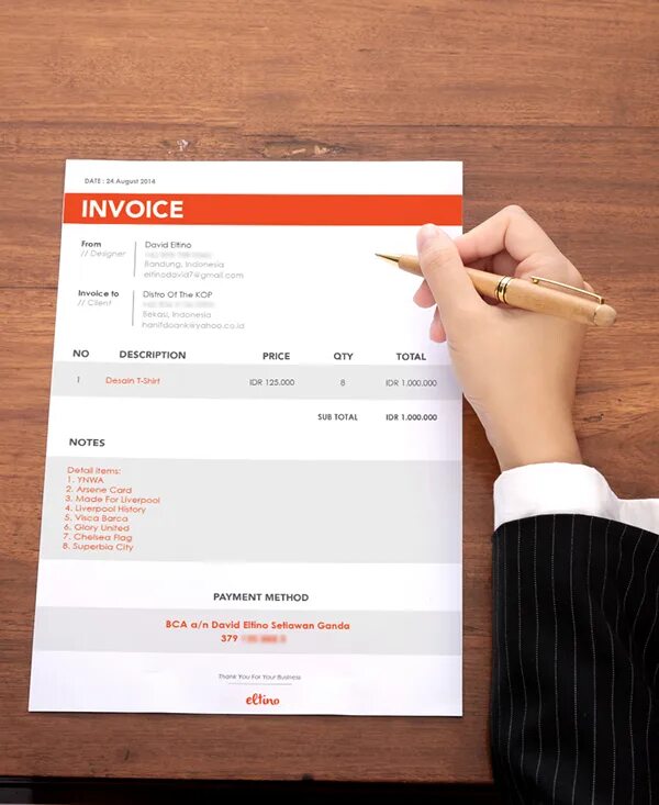 T invoicing