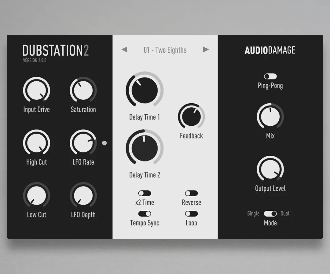 Mac plugin. Dubstation 2. audio damage. audio damage vst. audio damage plugins.