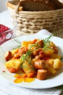 Сосиски с картошкой