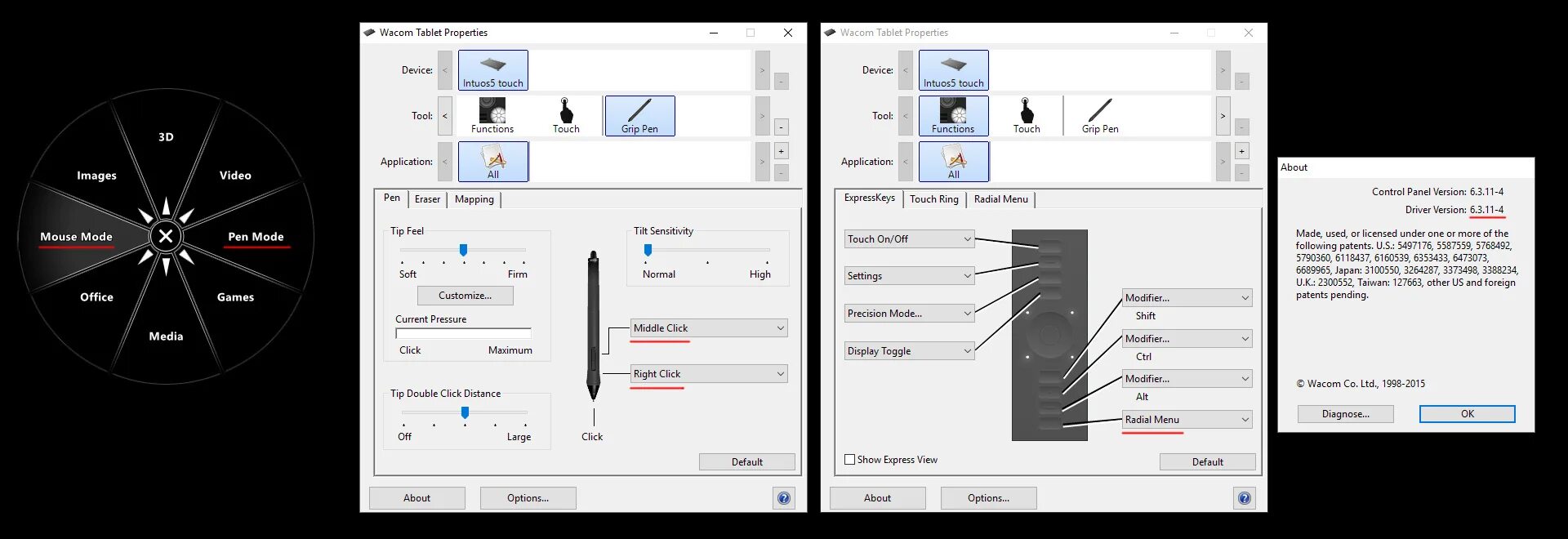 Wacom driver windows. Панель управления планшета Wacom. Драйвера на планшет Wacom. Драйвер для Wacom Pen. Степень нажатия пера Wacom.