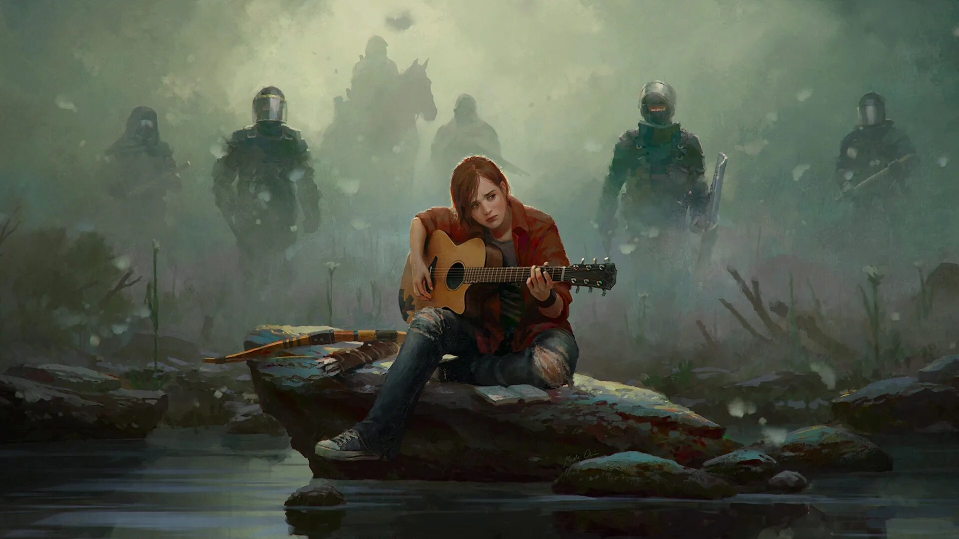 Жизнь игра графика. The last of us 2 Элли арт с гитарой.