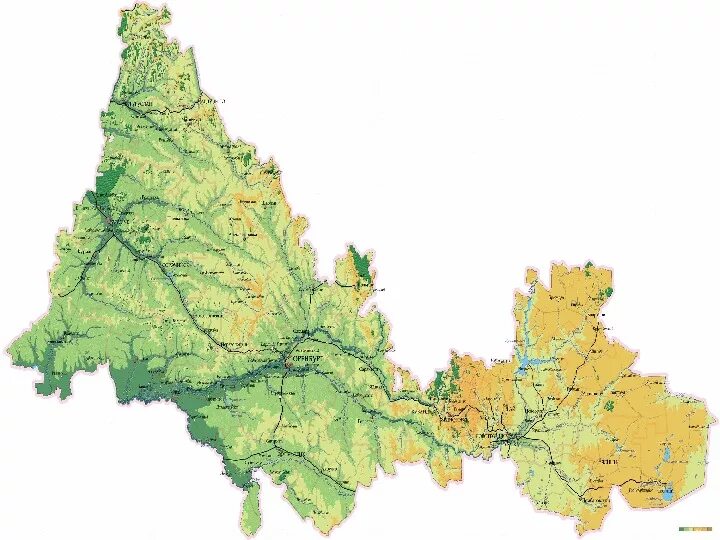 Показать карту оренбургской области с городами. Атлас Оренбургской области рельеф. Карта рельефа Оренбургской области. Рельеф Оренбургской области по атласу. Карта Оренбургской области атлас.