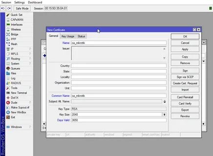 Настройка openvpn mikrotik