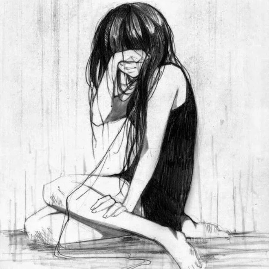 Ненавижу рисовать. Грустные рисунки. Рисунки карандашом грустные. Депрессивные рисунки. Депрессия арт девушка.