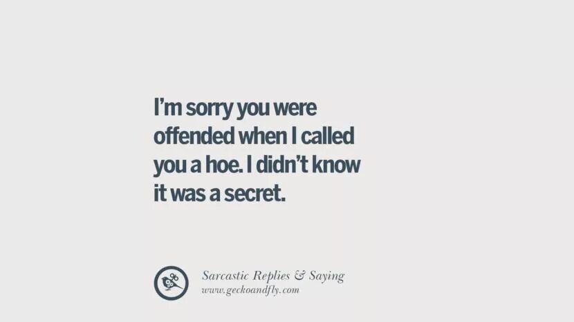What you do when i called you. I’m sorry you were offended when i called you a hoe. i didn’t know it was a secret.😶 что это знасит.