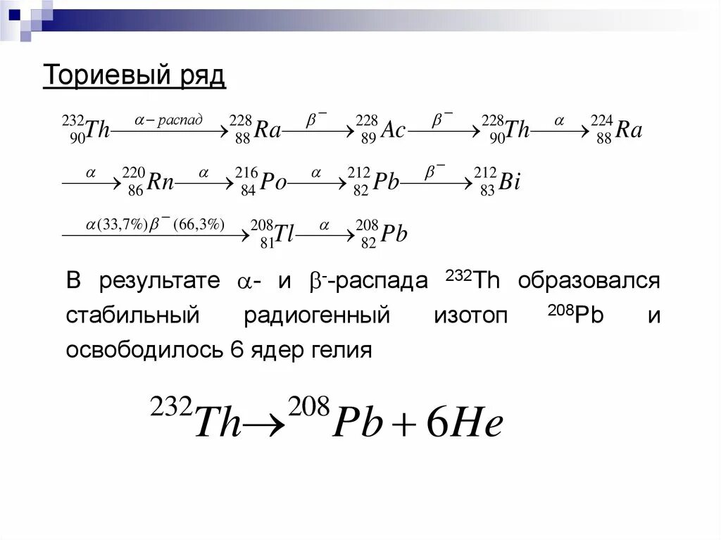 Ториевый ряд. Урано ториевый ряд. В результате а распада. Ториевый двигатель.