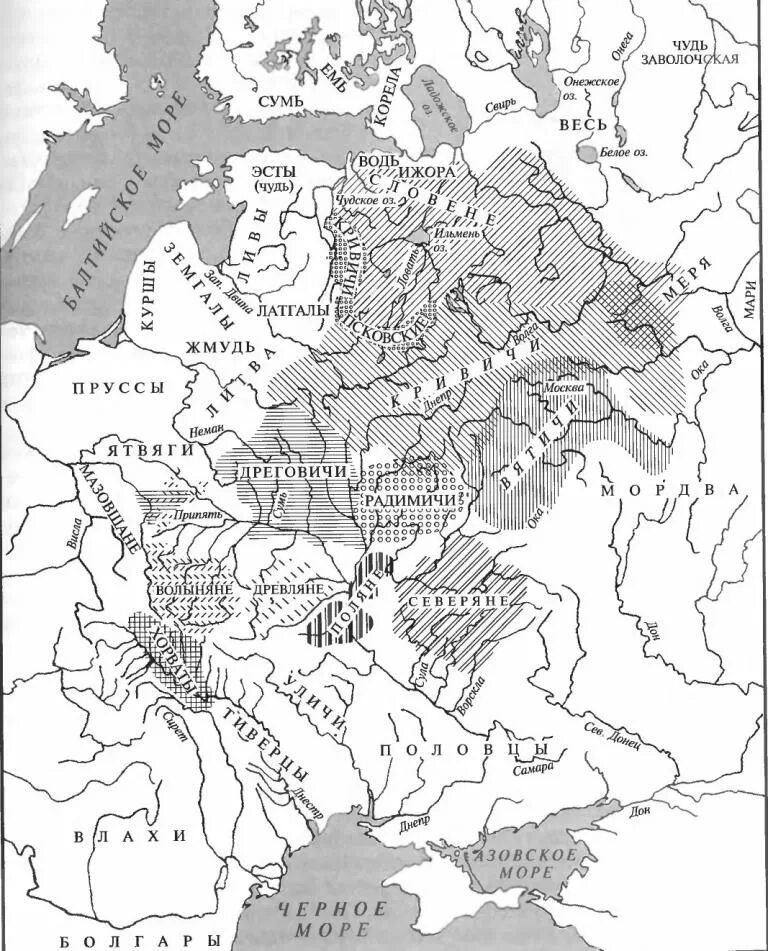 Карта Руси расселение восточных славян. Расселение славян картат чб. Расселение восточных славян карта черно белая. Карта расселения славянских племен на территории древней Руси. Карта 9 века восточные славяне