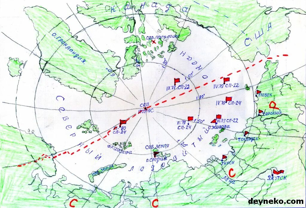 Полярный круг в россии. Маршрут дрейфа полярной станции Северный полюс 1. Полярные станции в Арктике России на карте. Дрейф станции Северный полюс карта. Полярные станции в Арктике на карте.
