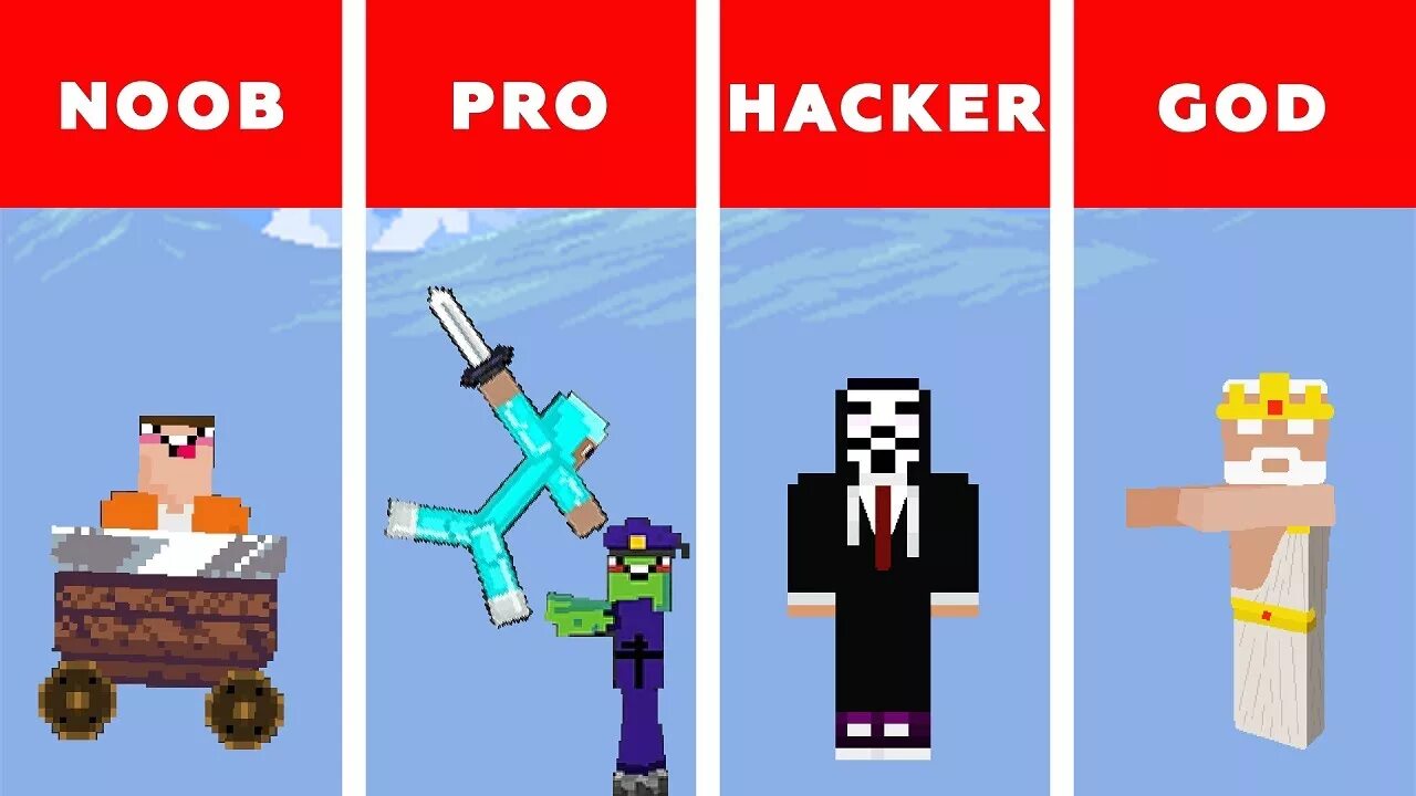 Noob vs hacker. Noob vs pro. noob vs pro vs hacker. нуб vs pro. noob pro hacker god.