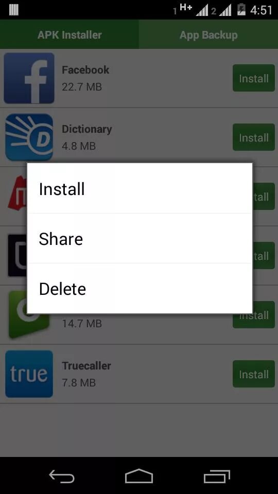 Install apk files