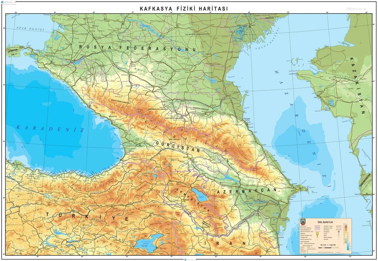 Моря закавказья. Большой Кавказ на карте физической. Физическая карта кавказских гор. Физическая карта Северного Кавказа. Кавказский хребет на карте.