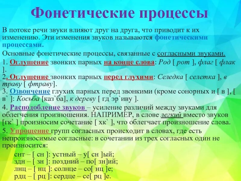 Почему звуки изменяются. Фонетические процессы. Фонетические процессы в русском языке. Фонетические процессы в слове. Фонетические процессы таблица.