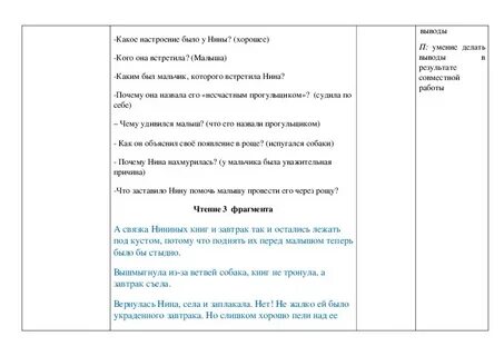 Читательский дневник совесть