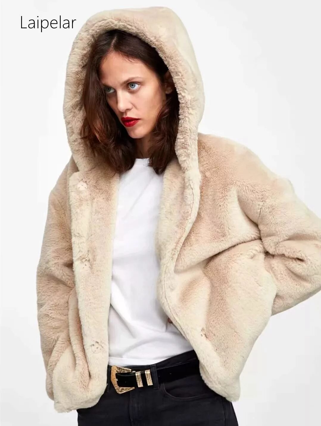 Zara шуба из искусственного меха