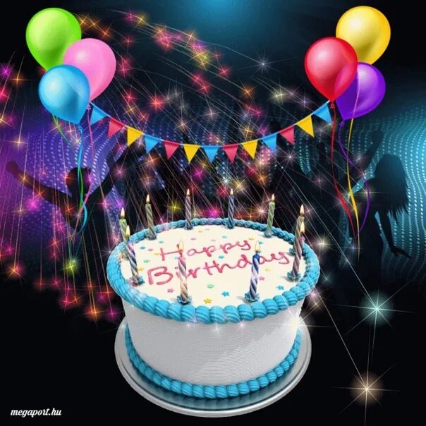 Открытка с шариками и тортом. Торт с шариками. С днём рождения тортик и шарики. Поздравления с днём рождения с шарами и тортом.