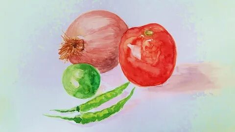 Рисование овощами