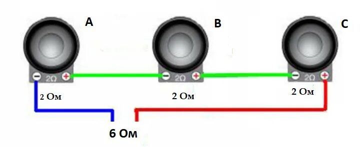 Динамики 2 почему. Схема подключения 3 динамиков на 2 канала. Параллельное соединение динамиков 4 Ома. Параллельное подключение динамиков 3 пары. Схема подключения 3 динамиков.