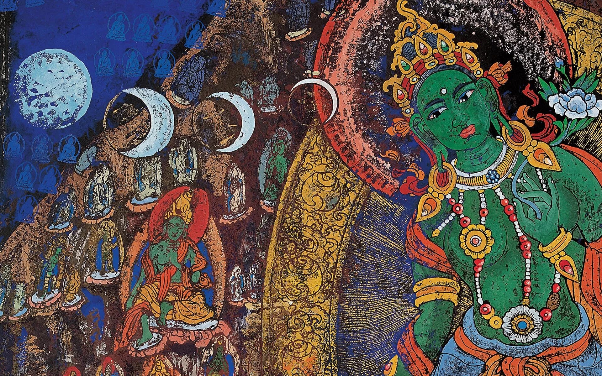 Художественная культура буддизма. Будда тибетская живопись. Картины Рериха Индия Тибет. Буддийский храм Тибет живопись.