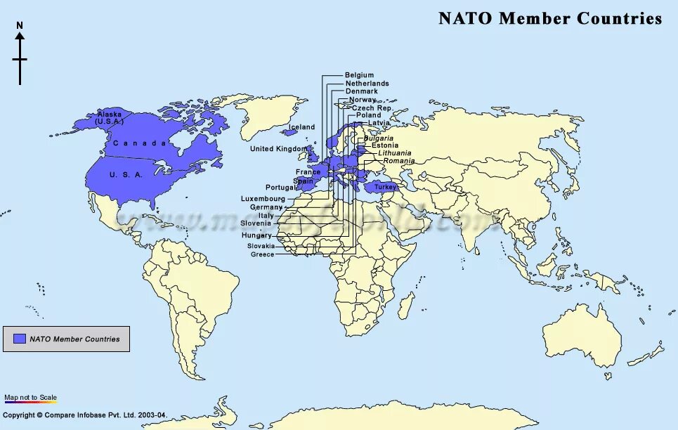 Страны нато поддержали. Карта стран НАТО В мире.