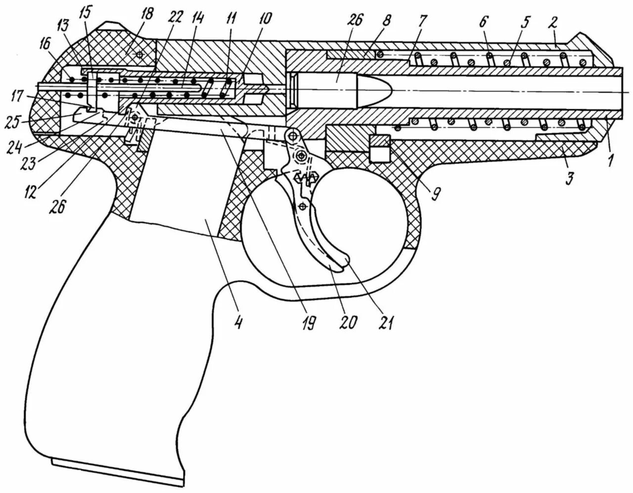 Револьвер 410 калибра чертежи. Ударно-спусковой механизм пистолета. Ударно-спусковой механизм пистолета схема. Ударно спусковой механизм Дерринджера. Работа автоматики пистолета