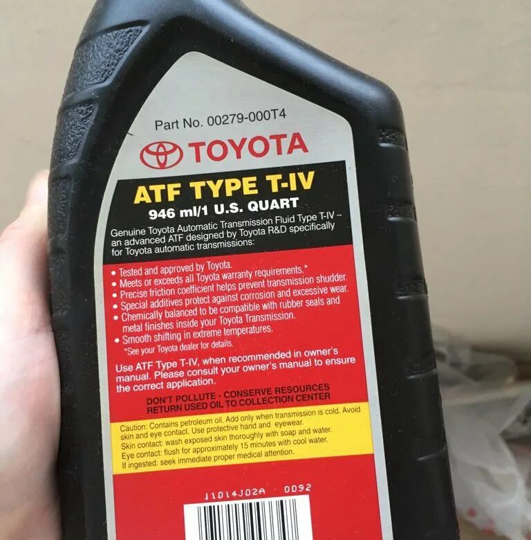 Масло трансмиссионное atf type t. Toyota ATF Type t-4. ATF Type 4 Toyota. ATF Type t-4 Toyota 08886-01705. Тойота ATF T-IV 0888682025.