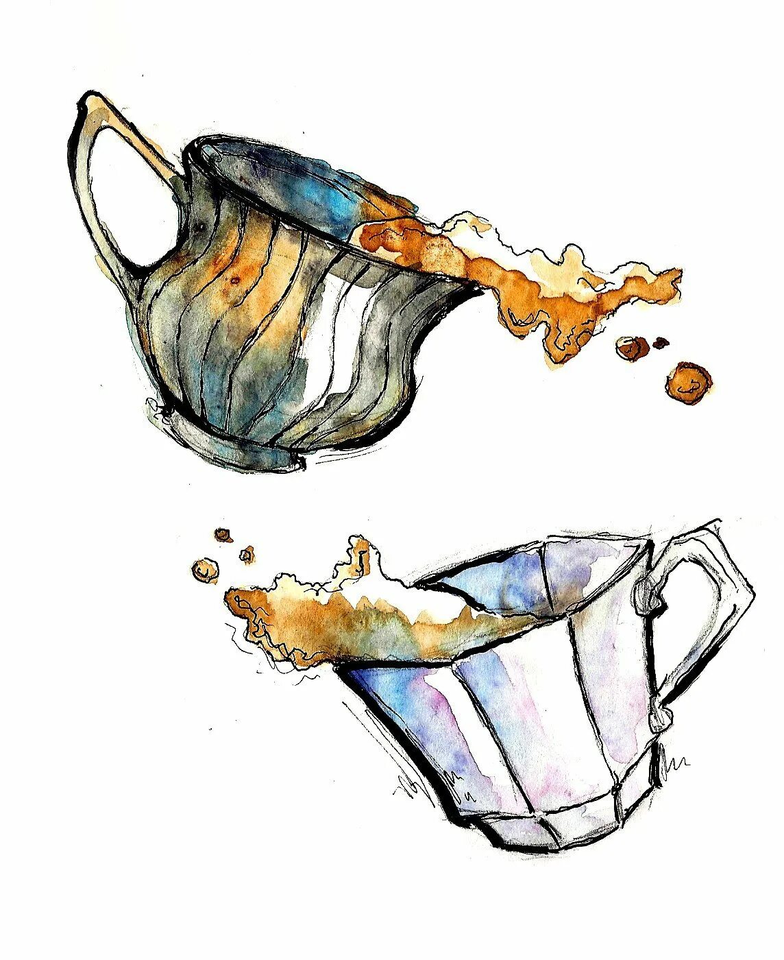 Чайные рисунки. Чашка акварелью. Кружка чая акварелью. Чай акварель. Чашка чая акварель.