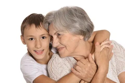 Hugging his grandma видео