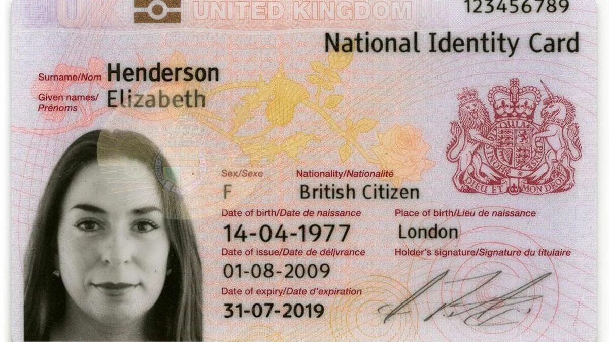 United Kingdom Identity Card. Британская ID карта. ID Card в Англии. Paired id