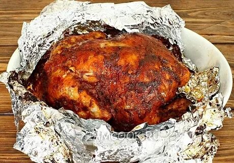 Готовим курицу в духовке целиком в фольге