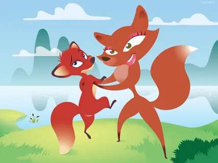 The fox and 2 babies