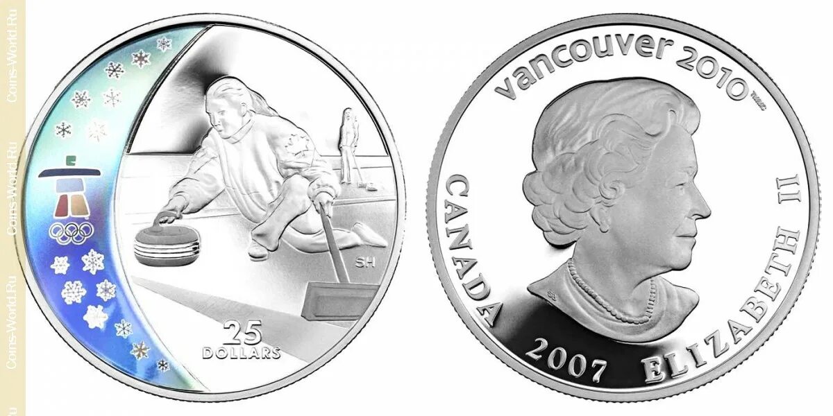 25 Долларов монета. Монеты Канады 2 доллара 2022. Монета Канада Ванкувер 2009. Canada Elizaveta 2 2009 монета.