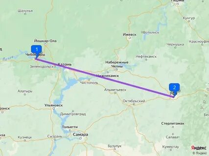 Какое расстояние до чебоксар
