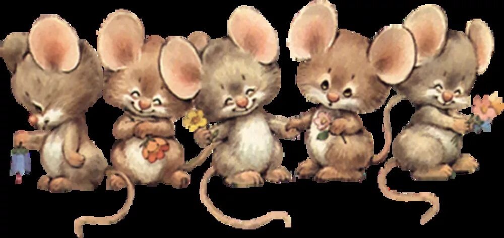 Пять мышей. 5 Мышат. "Мышки-подружки". Мышки много для детей. Шесть мышей.