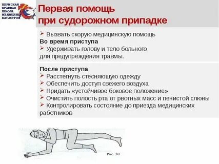Первая помощь судорожный приступ сопровождающийся потерей сознания