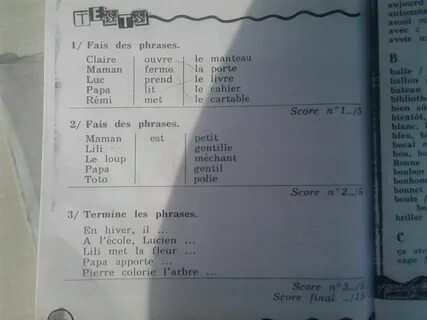 Fais des phrases