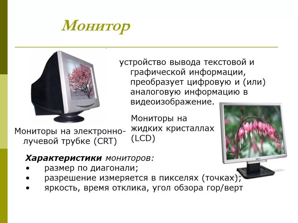 Монитор вывода. Устройство выводы монитор характеристики. устройства вывода информации монитор. устройство монитора компьютера. монитор (устройство).