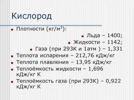 Плотность аргона и кислорода