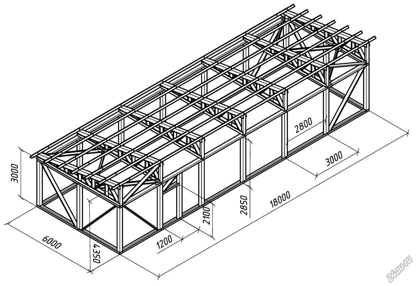 Металлическая 6 метров. Каркас Ангара 6х18. Каркас односкатного Ангара чертеж. Каркас Ангара 12х18 из ЛСТК. Каркас прямостенного Ангара 6*24*12.