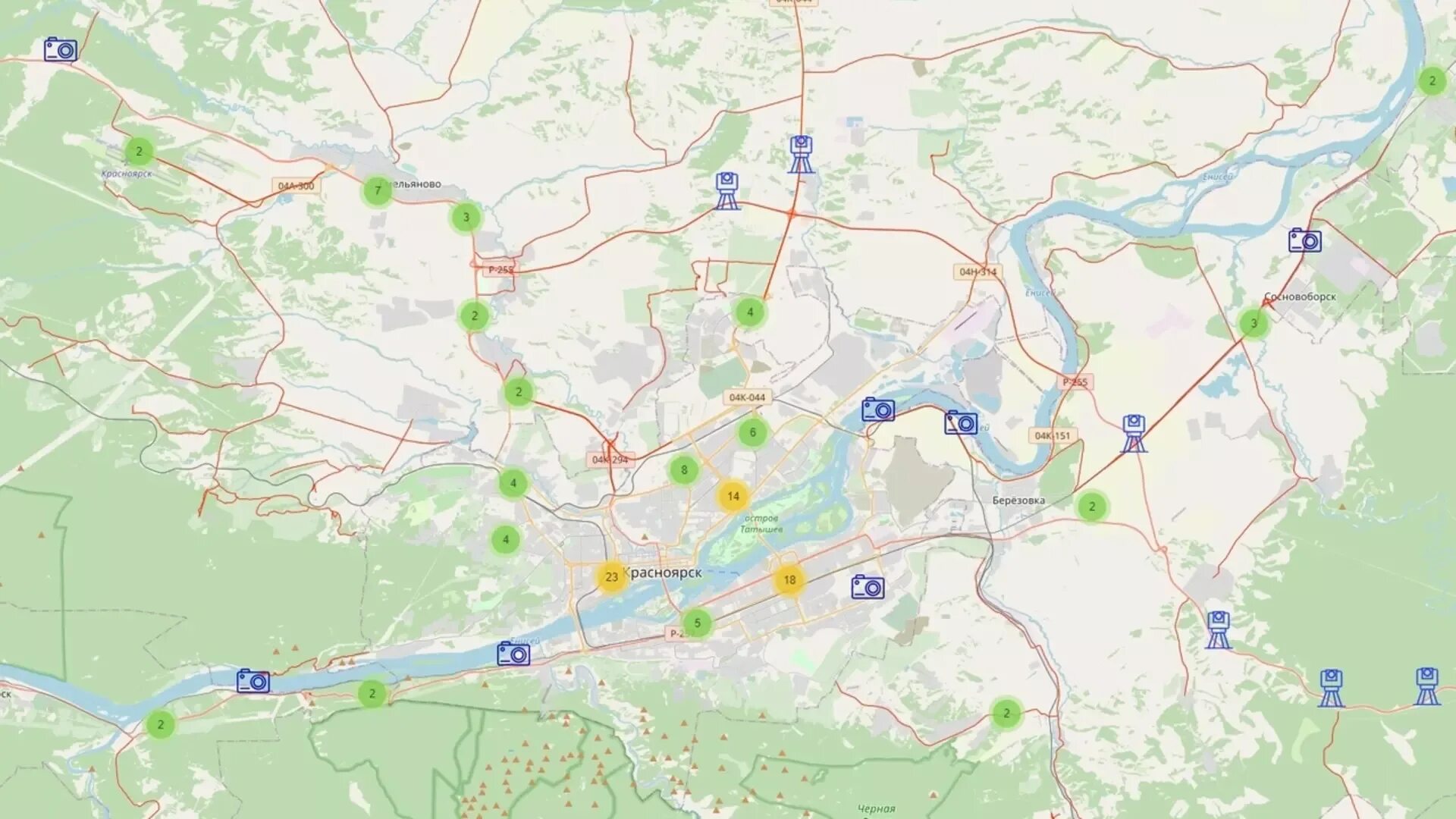 Интерактивная карта Красноярск. Карта автодорог Красноярск. Карта новых камер на дорогах Красноярска. Камеры на дорогах Красноярска карта.