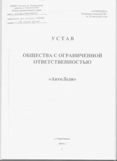 Как оформить устав