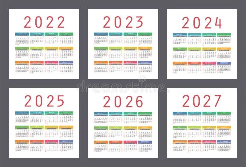 Calendar 2021 2022 2023 2025 2025 206 2027 2028 2029 2030 Symple Layout Illustra