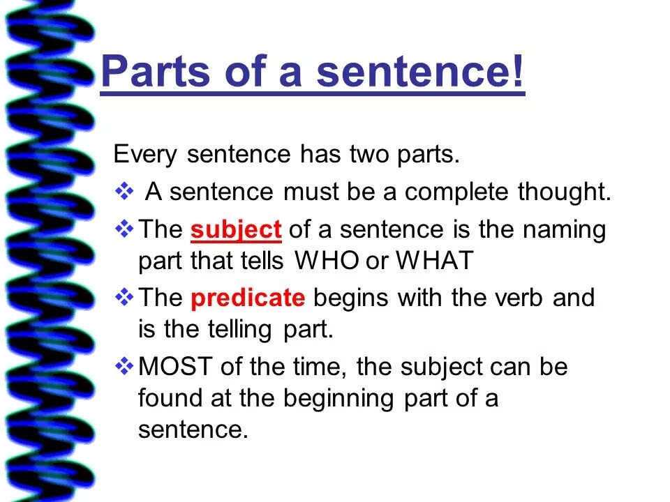 Sentence elements. Parts of sentence. Parts of sentence in English. The main Parts of the sentence. Principal Parts of the sentence.