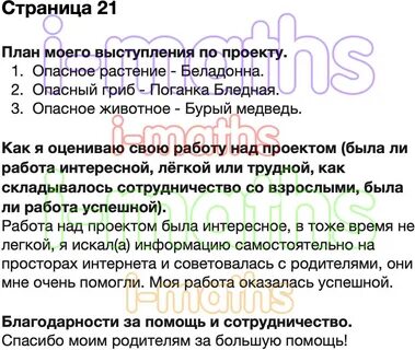 План моего выступления по проекту