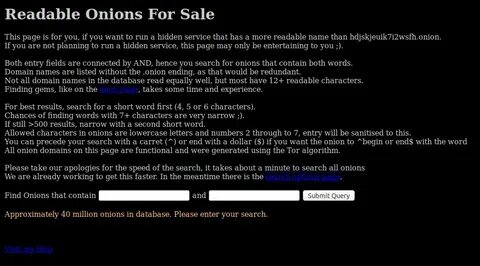 Onion searching