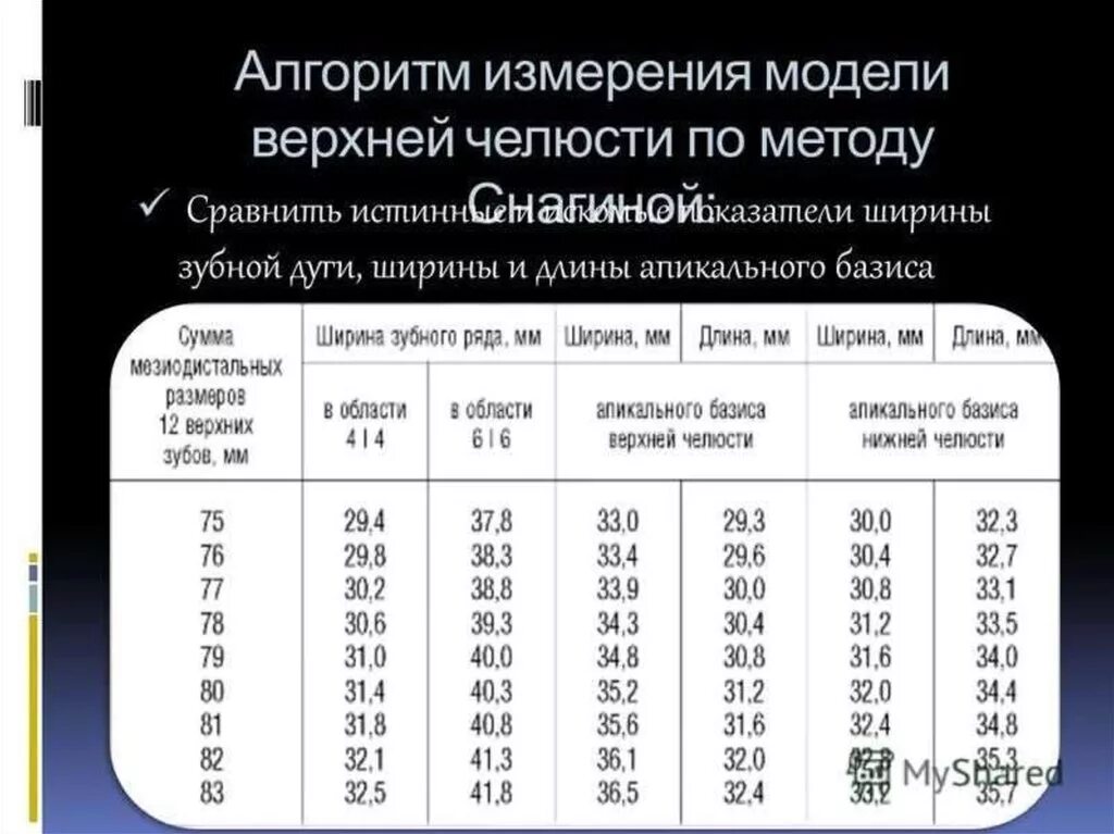 Длина базиса. Измерение моделей челюстей по Снагиной. Измерение апикального базиса по Снагиной. Измерение ширины апикального базиса. Апикальный Базис челюсти.
