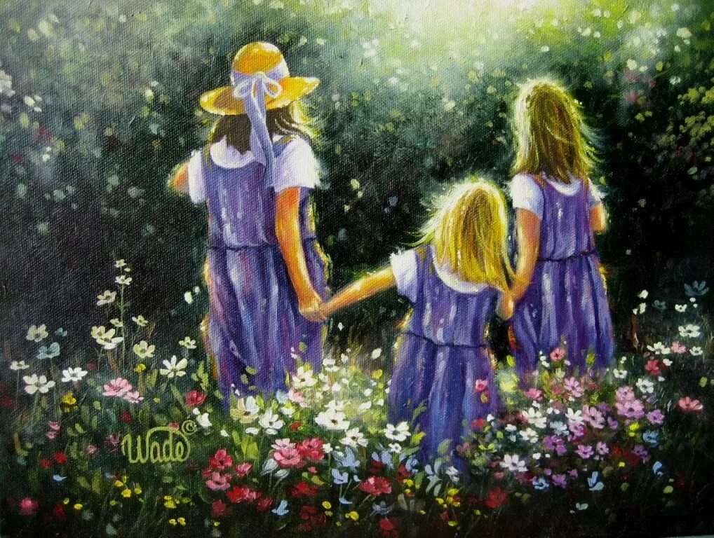 Sister art. Картина 3 девочки. Картина две сестры. Картина три сестры. Картина три девочки сестры.