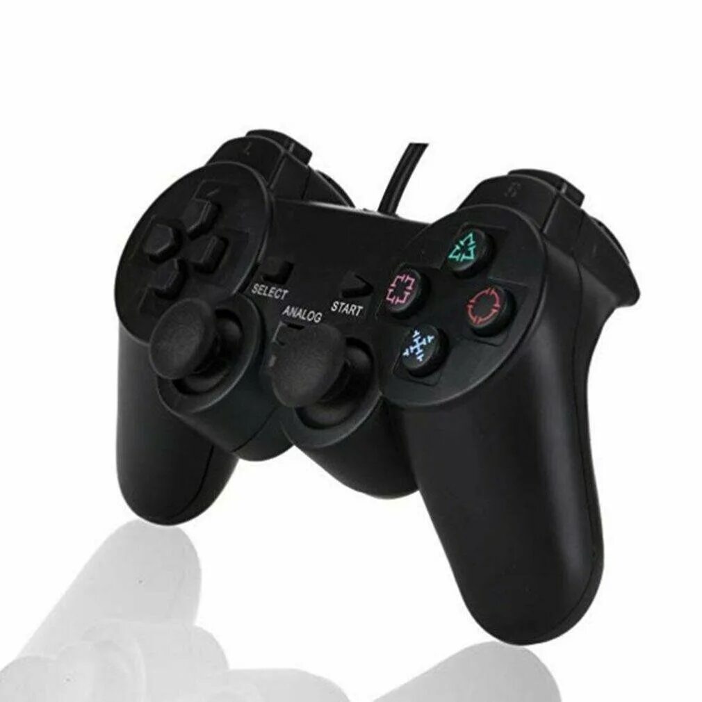 Какие какие 2 джойстика. Джойстик сони плейстейшен 2. Sony ps2 Gamepad. Геймпад Sony ps2. Джойстик Sony ps2 проводной (004794).